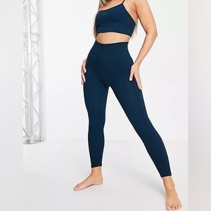 ASOS HIIT matching set ribbed seamless sports bra and leggings
